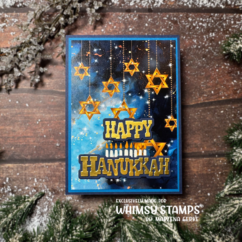 *NEW Happy Hanukkah Die Set - Whimsy Stamps