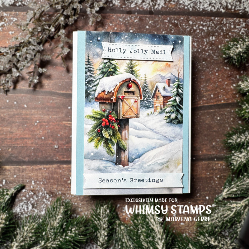 *NEW Quick Card Fronts - Merry Notes - Whimsy Stamps