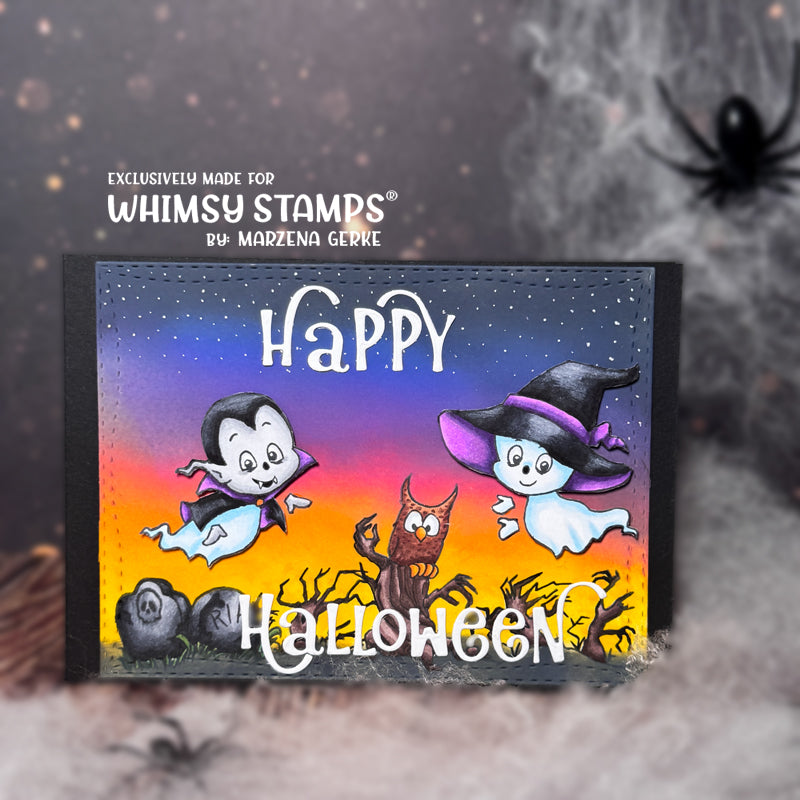 Ghost Party Clear Stamps - Whimsy Stamps