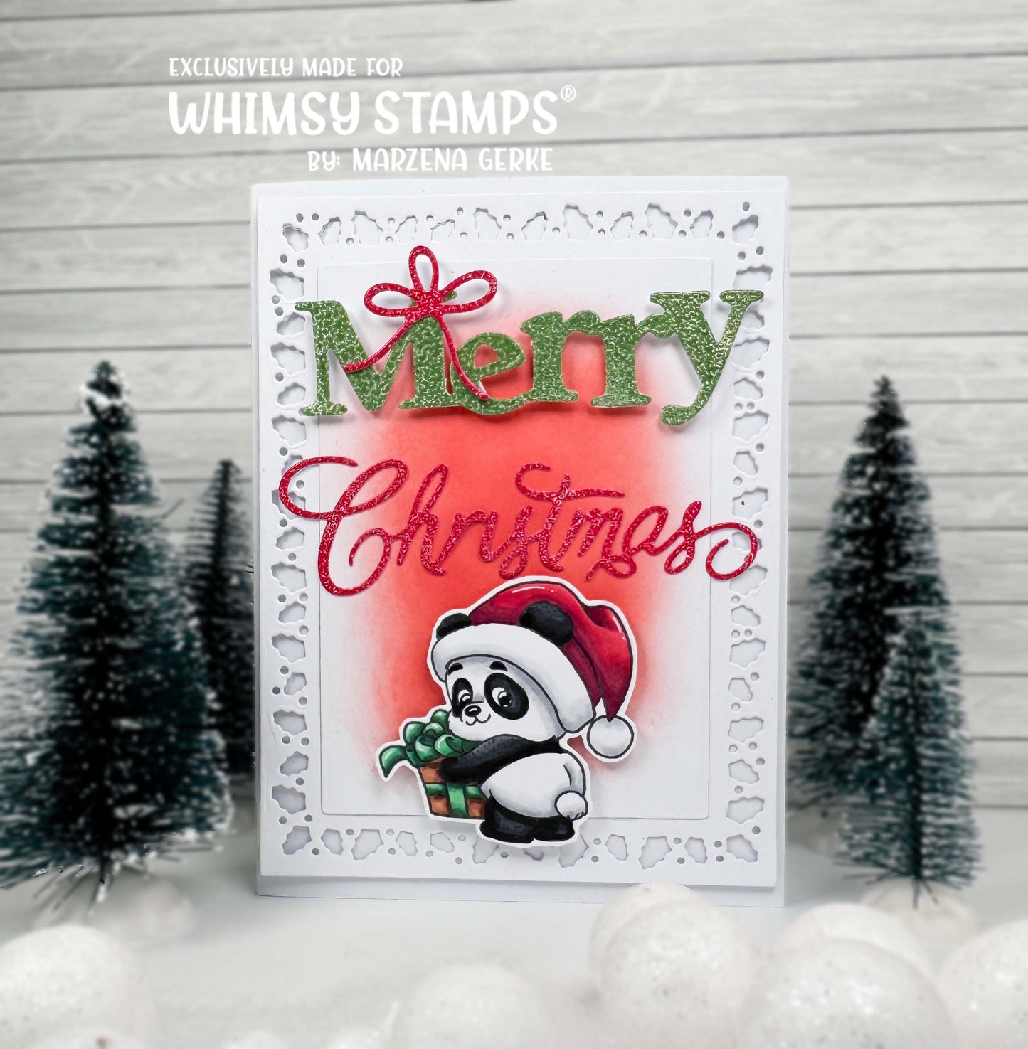 **NEW Panda Christmas Clear Stamps