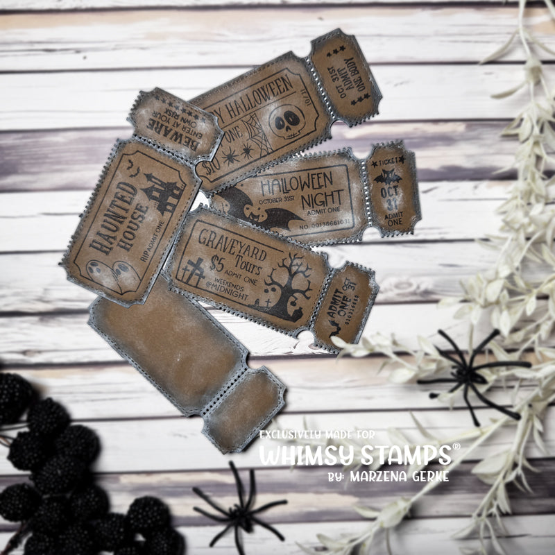 *NEW Terrific Halloween Tickets Clear Stamps - Whimsy Stamps
