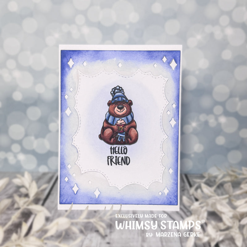 *NEW Warm Hugs in Fall Clear Stamps - Whimsy Stamps