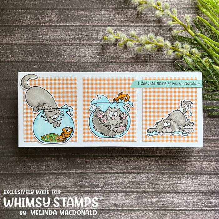 Cat Trouble Clear Stamps - Whimsy Stamps