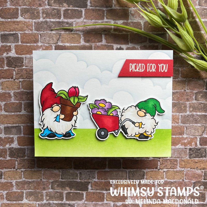 Gnome Gardeners Clear Stamps - Whimsy Stamps