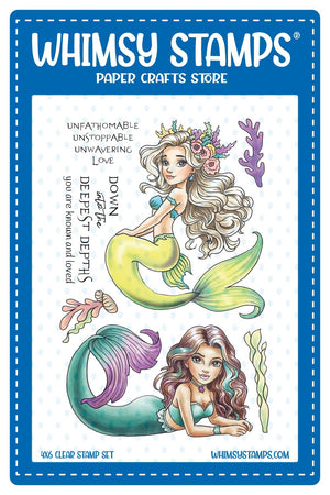 Mermaid Meditations Clear Stamps - Whimsy Stamps