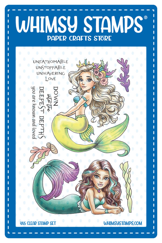 Mermaid Meditations Clear Stamps - Whimsy Stamps