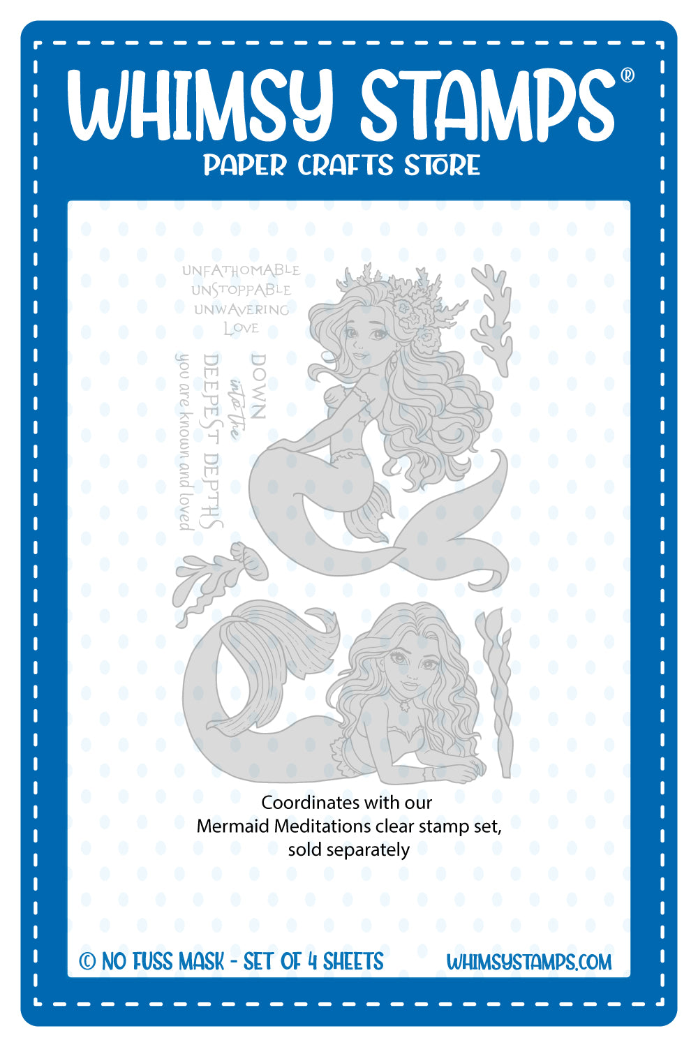 Mermaid Meditations NoFuss Masks - Whimsy Stamps