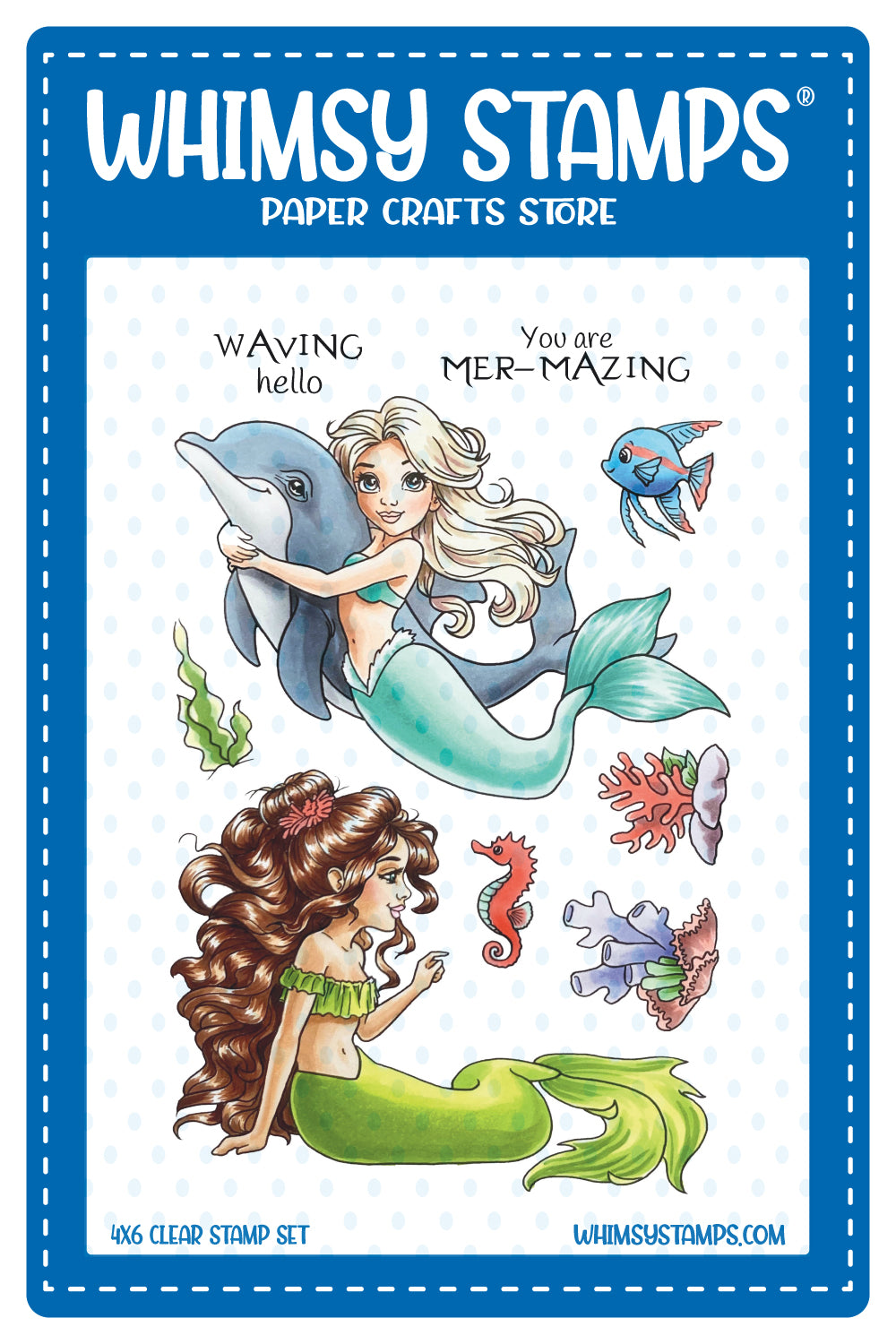 Mermaid Whispers Clear Stamps - Whimsy Stamps