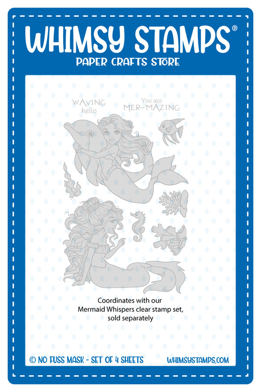 Mermaid Whispers NoFuss Masks - Whimsy Stamps