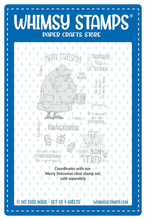 *NEW Merry Stressmas - NoFuss Masks - Whimsy Stamps