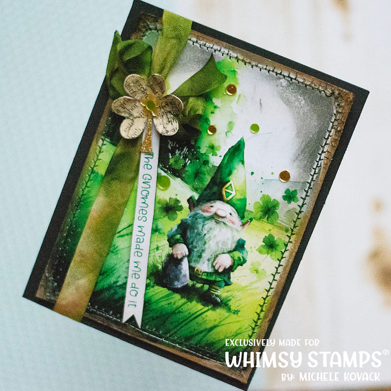 **NEW Quick Card Fronts - A2 Gnome Wishes - Whimsy Stamps