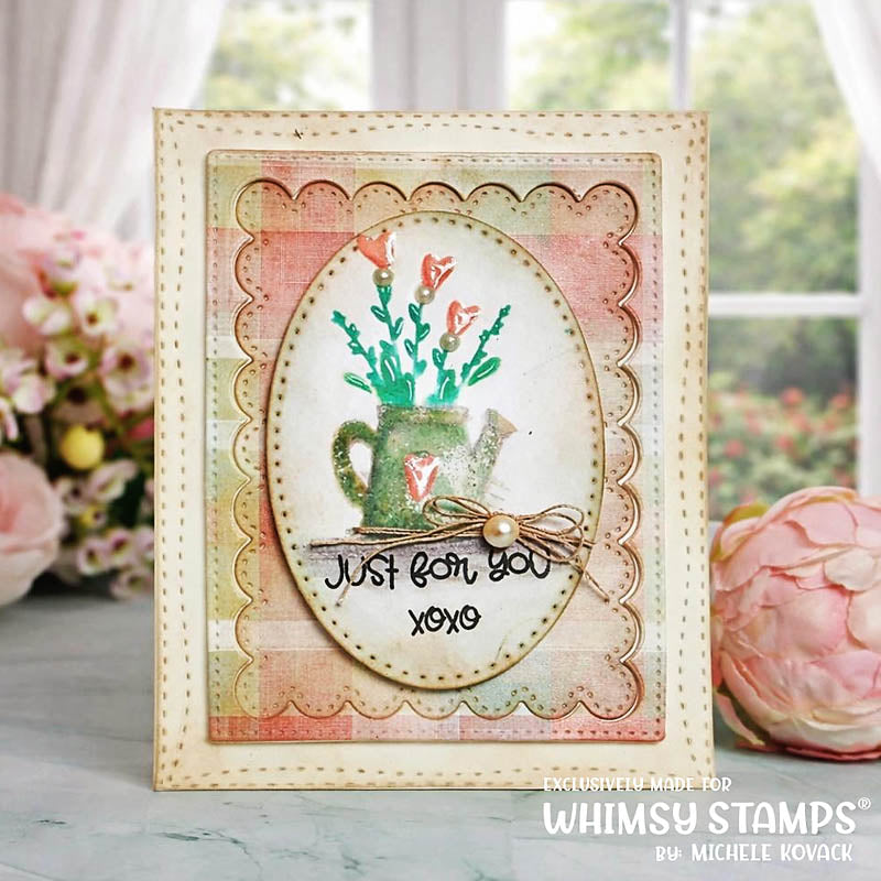 Planted Hearts Layering Stencil - Whimsy Stamps
