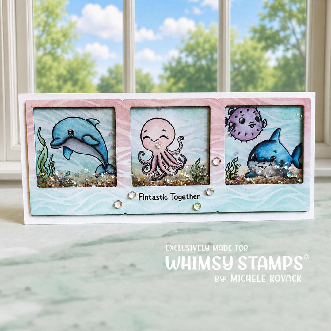 Ocean Friends Clear Stamps - Whimsy Stamps