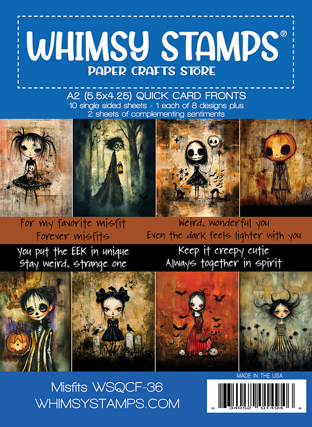 Quick Card Fronts - Misfits - Whimsy Stamps