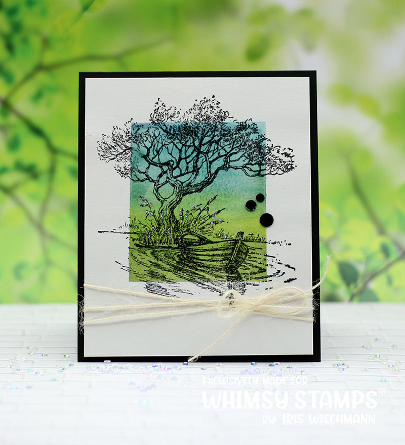 **NEW Tranquil Wishes Rubber Cling Stamp - Whimsy Stamps