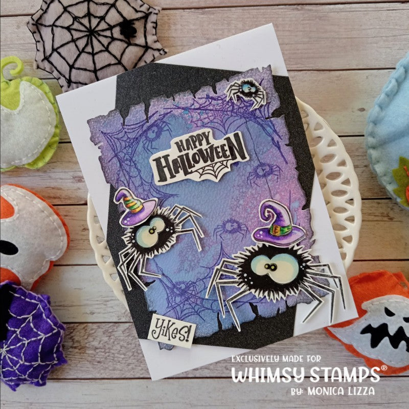 Fuzzy Spiders Clear Stamps - Whimsy Stamps