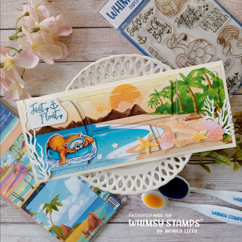 Slimline Paper Pack - Just Beachy - Whimsy Stamps