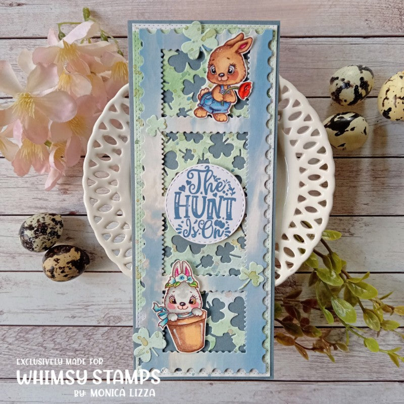 Bunnies in the Garden Clear Stamps - Whimsy Stamps