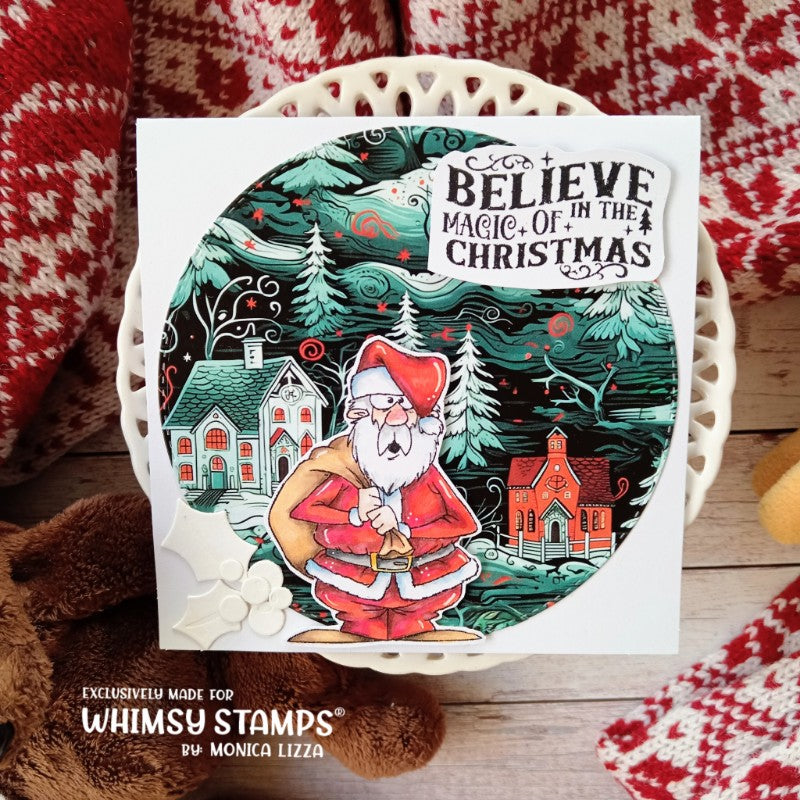 Bad Santa Clear Stamps - Whimsy Stamps