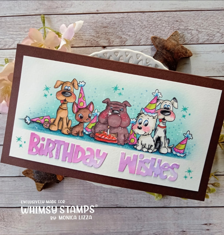 Doggie Birthday Party 2 Clear Stamps - Whimsy Stamps