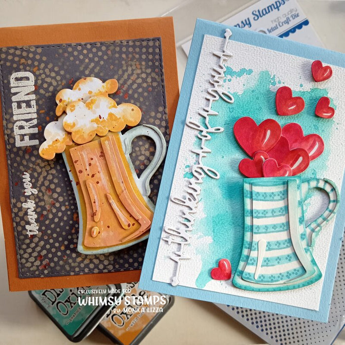 Slimline Heartbeats Die Set - Whimsy Stamps