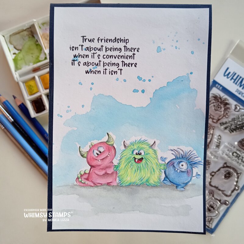 Monster Cuties Clear Stamps - Whimsy Stamps