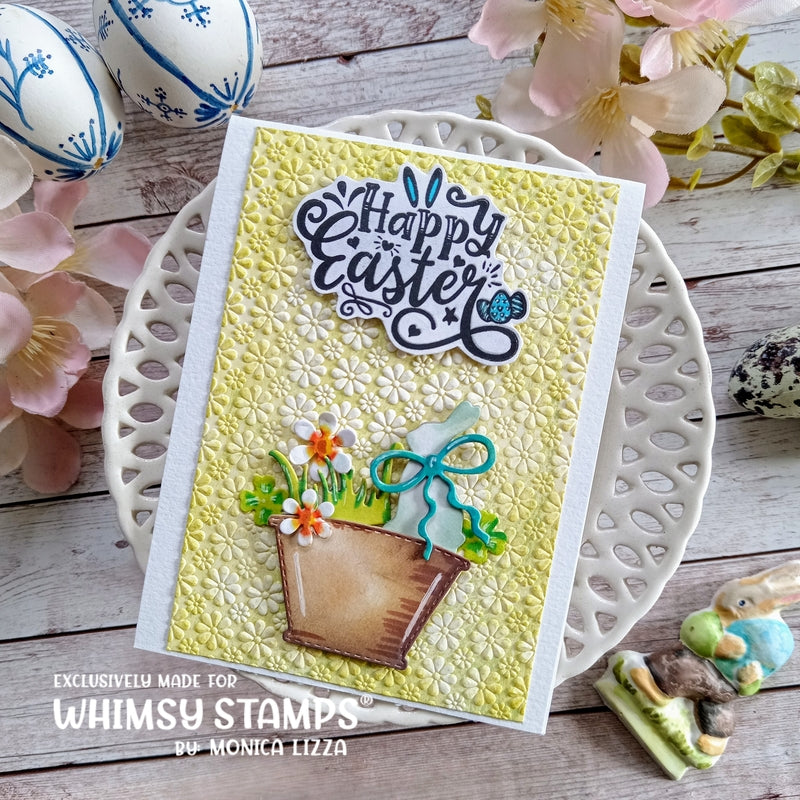 Slimline Embossing Folder - Daisies - Whimsy Stamps