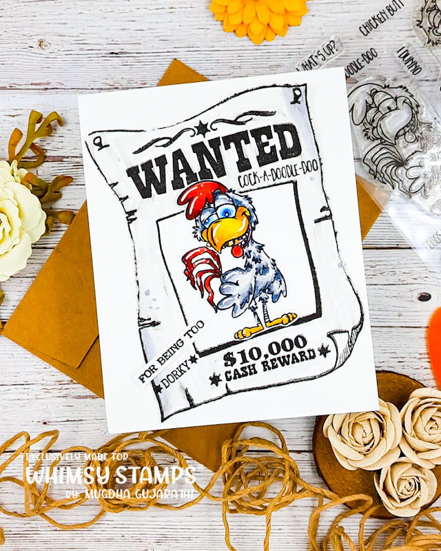 Wanted Poster Clear Stamps - Whimsy Stamps