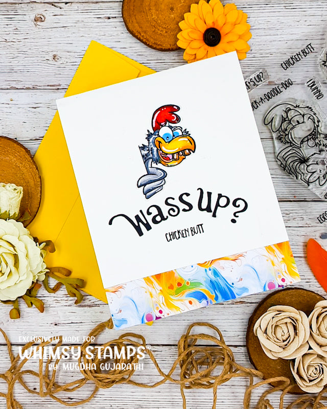 Rowdy Rooster Clear Stamps - Whimsy Stamps