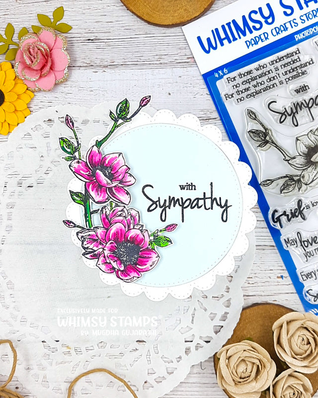 Sympathy So Deeply Sorry Clear Stamps