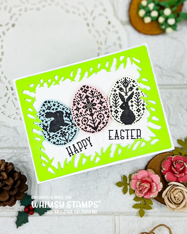 Cross Stitch Spring Clear Stamps - Whimsy Stamps