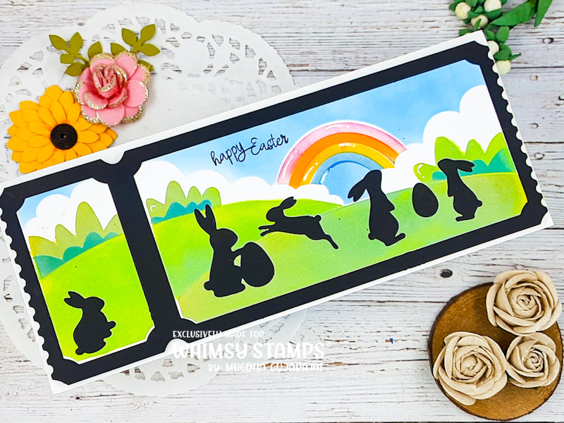 Rainbow Landscape Layering Stencil - Whimsy Stamps