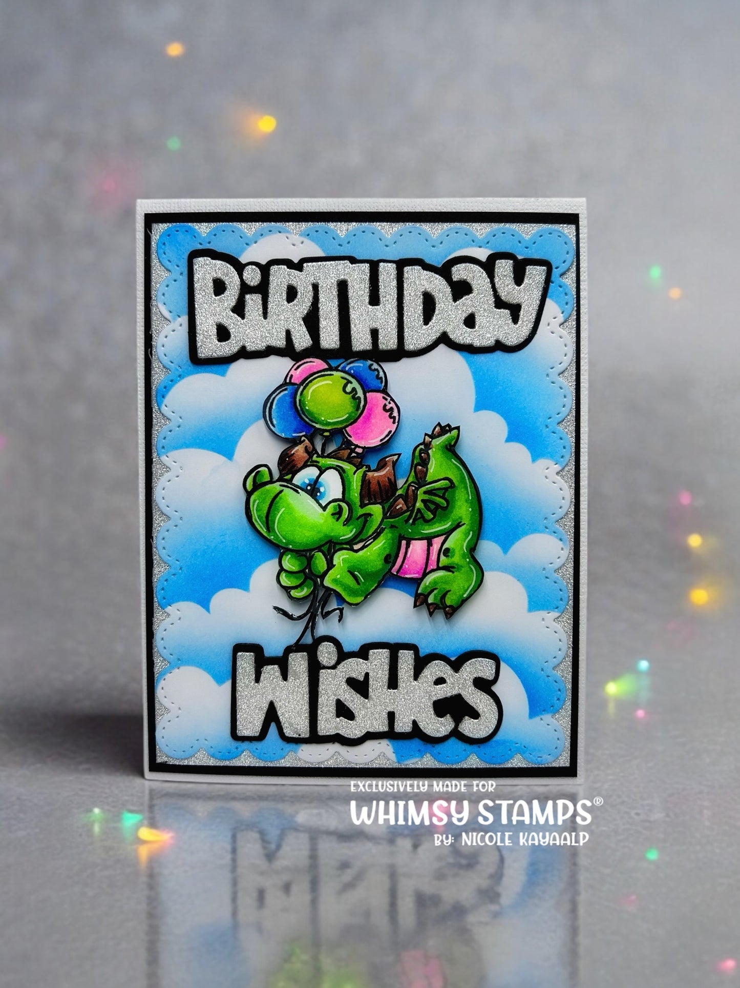 Birfday Party Dragons Clear Stamps - Whimsy Stamps