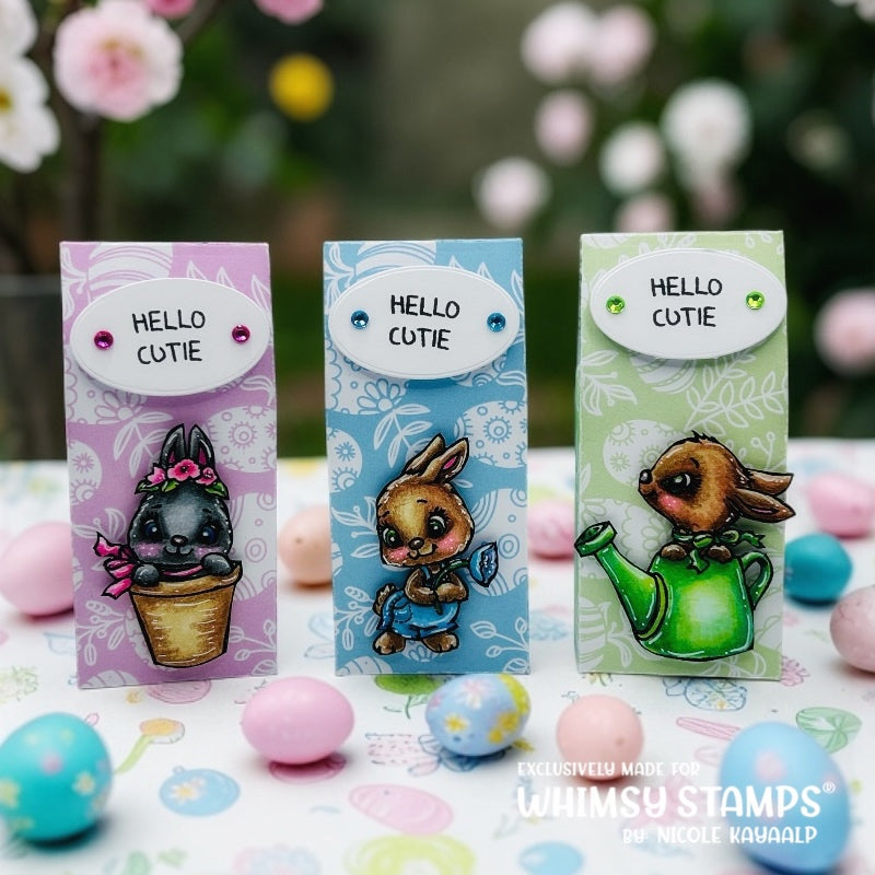 Bunnies in the Garden Clear Stamps - Whimsy Stamps