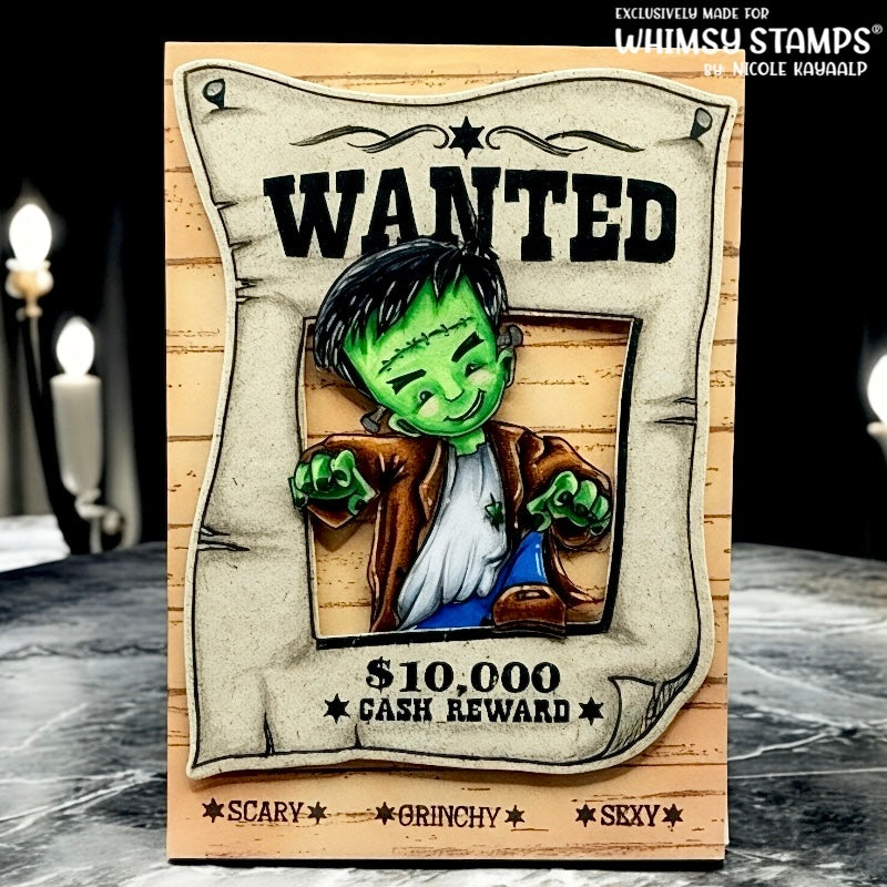 Wanted Poster Clear Stamps - Whimsy Stamps