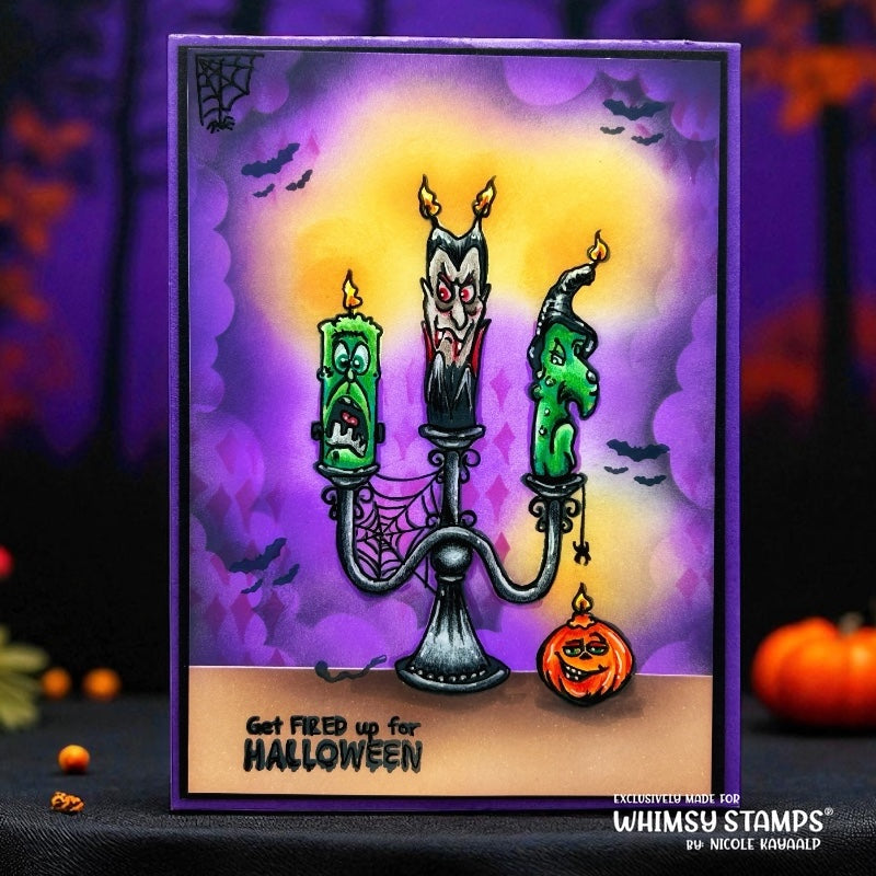 Candle Creeps Clear Stamps - Whimsy Stamps