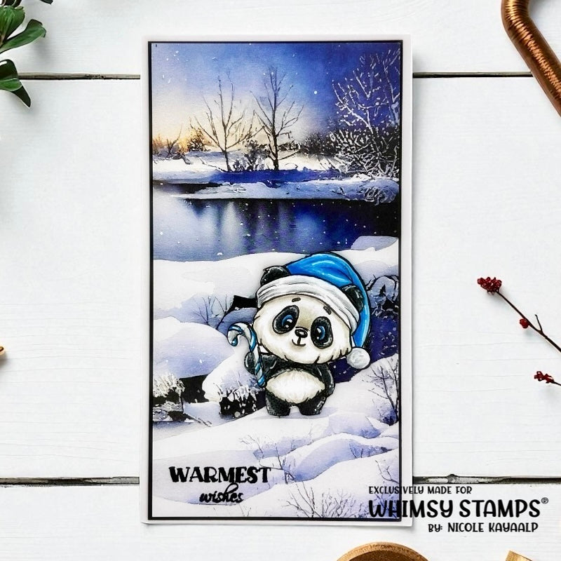 Panda Christmas Clear Stamps - Whimsy Stamps