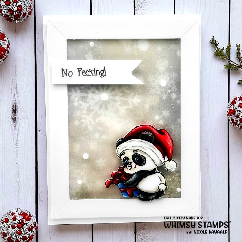 Panda Christmas Clear Stamps - Whimsy Stamps