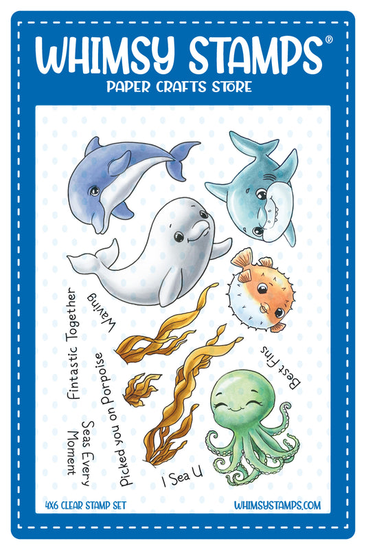 Ocean Friends Clear Stamps - Whimsy Stamps