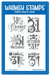 **NEW October 31st Clear Stamps - Whimsy Stamps