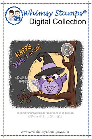 Owl-O-Ween - Digital Stamp - Whimsy Stamps