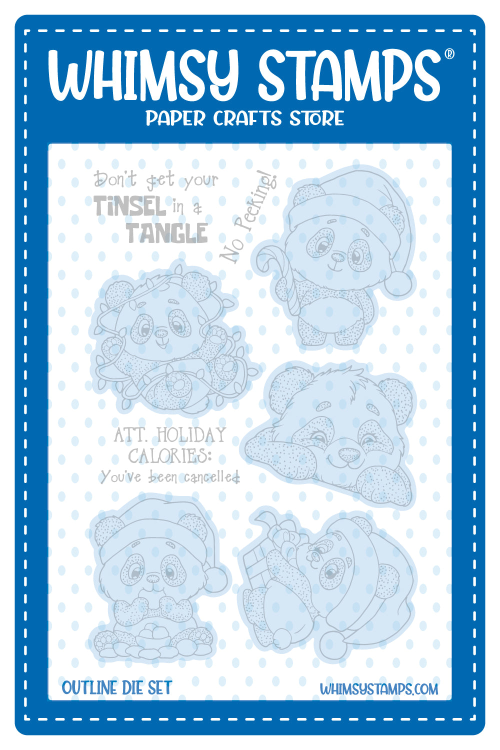 **NEW Panda Christmas Outline Die Set