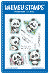 **NEW Panda Get Well Clear Stamps - Whimsy Stamps