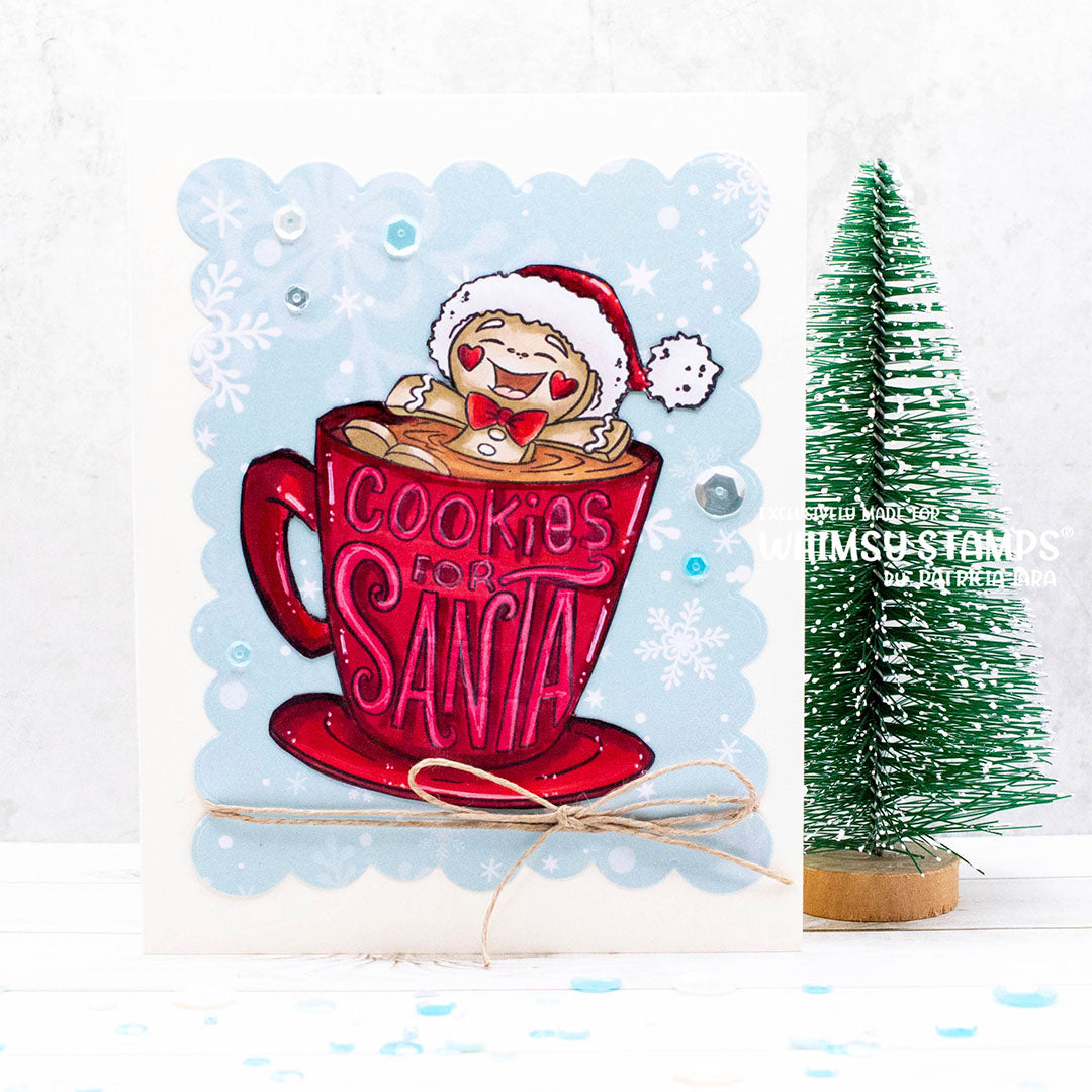 Cookies for Santa Rubber Cling Stamp