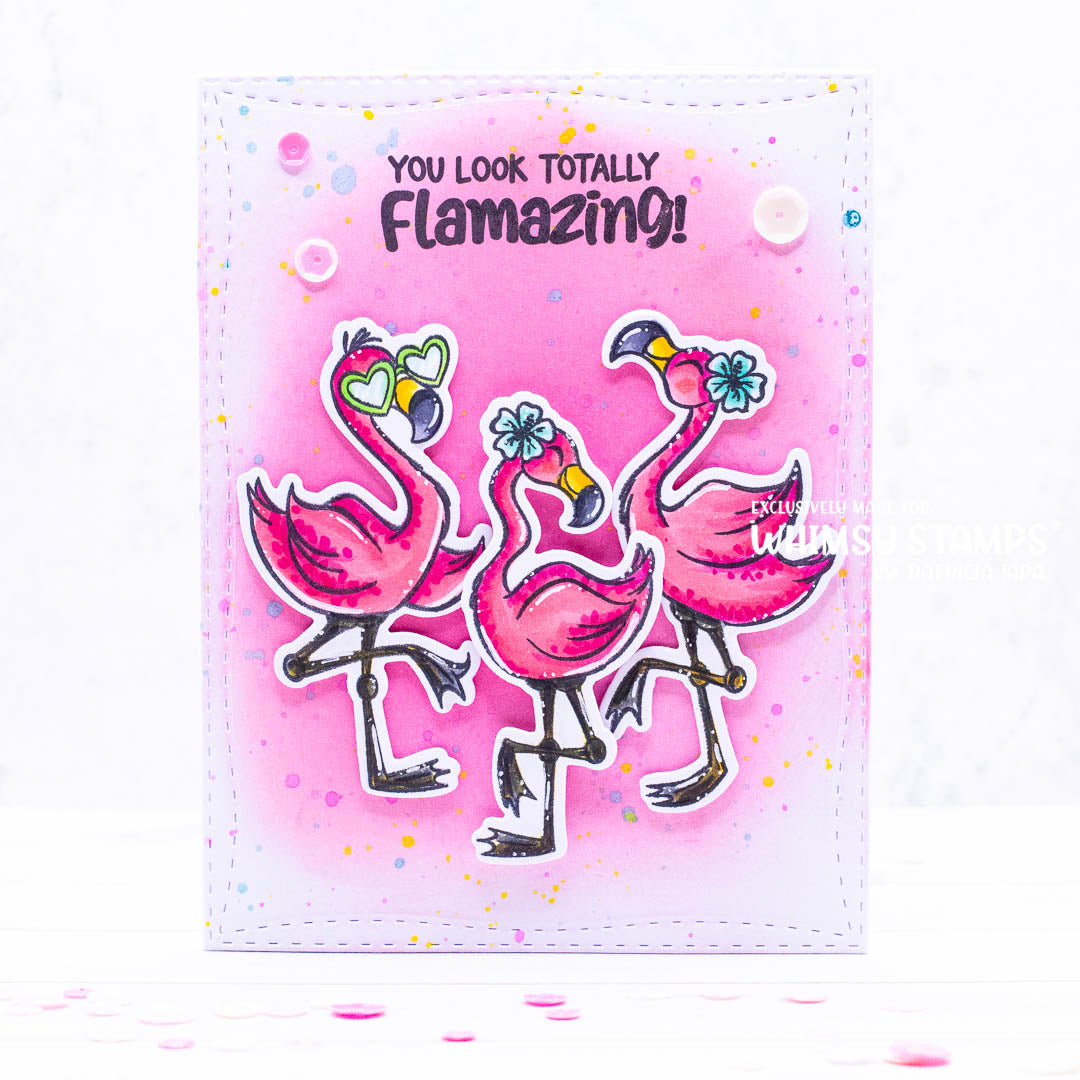 Flamingo Summer Outlines Die Set - Whimsy Stamps