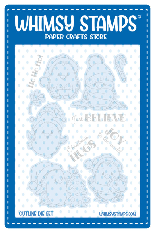 **NEW Penguin Winter Holiday Outline Die Set