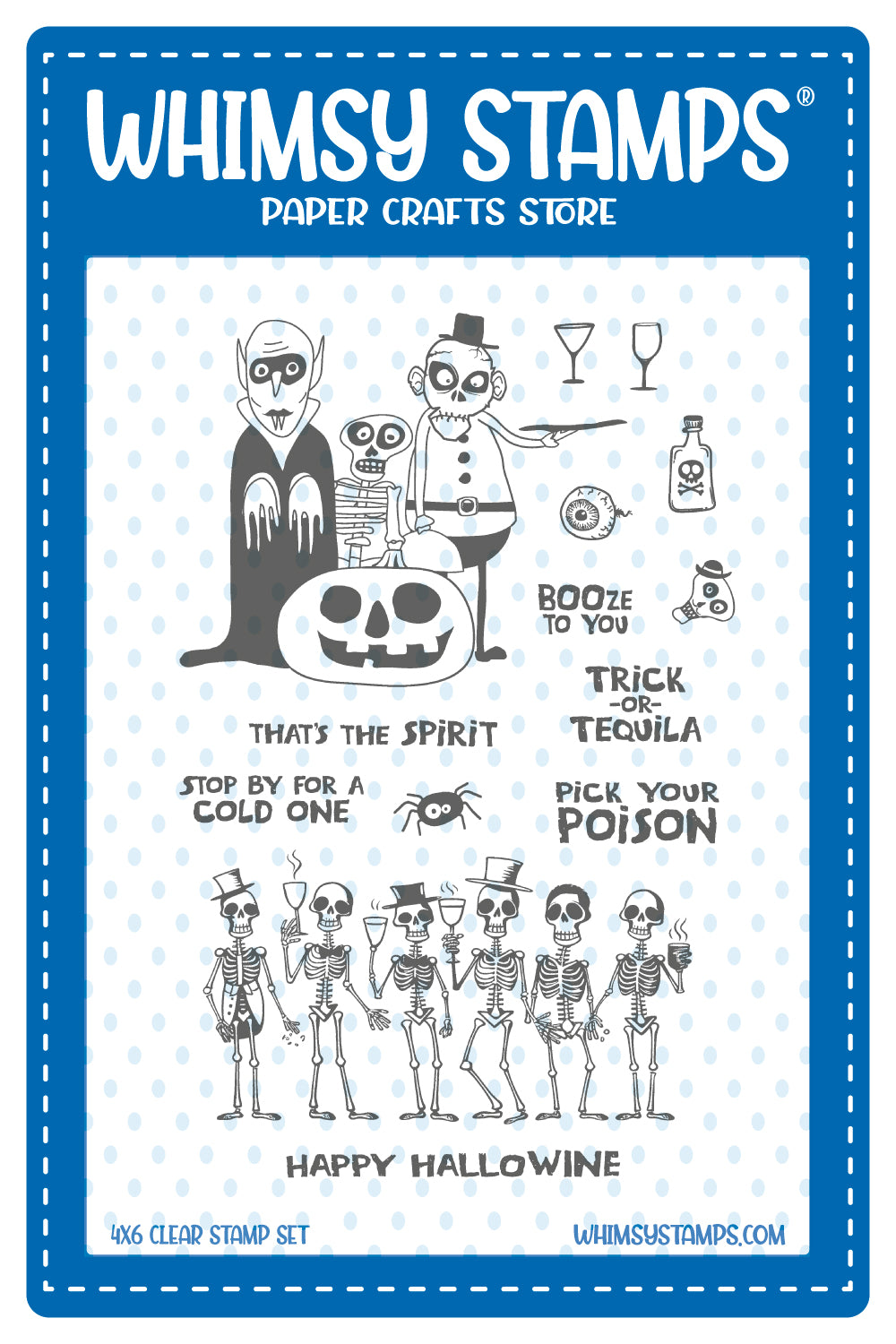 *NEW  Pick Your Poison Clear Stamps - Whimsy Stamps