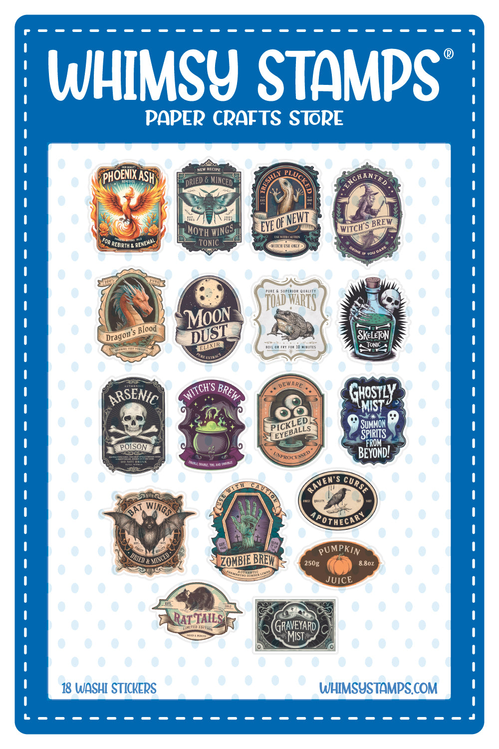 *NEW Washi Stickers - Potion Bottle Labels - Whimsy Stamps