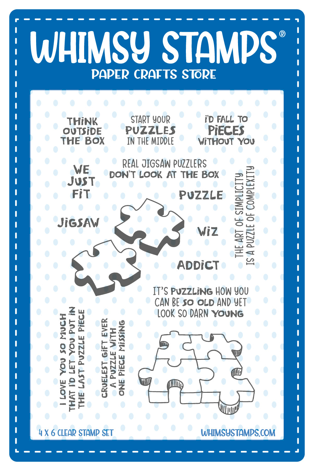 **NEW Puzzle It Clear Stamps - Whimsy Stamps