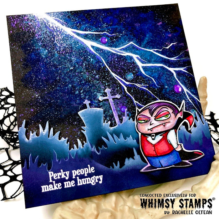 Dracula Bite Me Clear Stamps - Whimsy Stamps